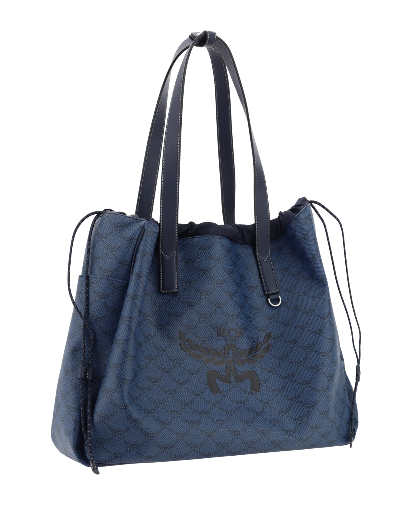 MCM Himmel Tote Shoulder Bag - Navy Blazer