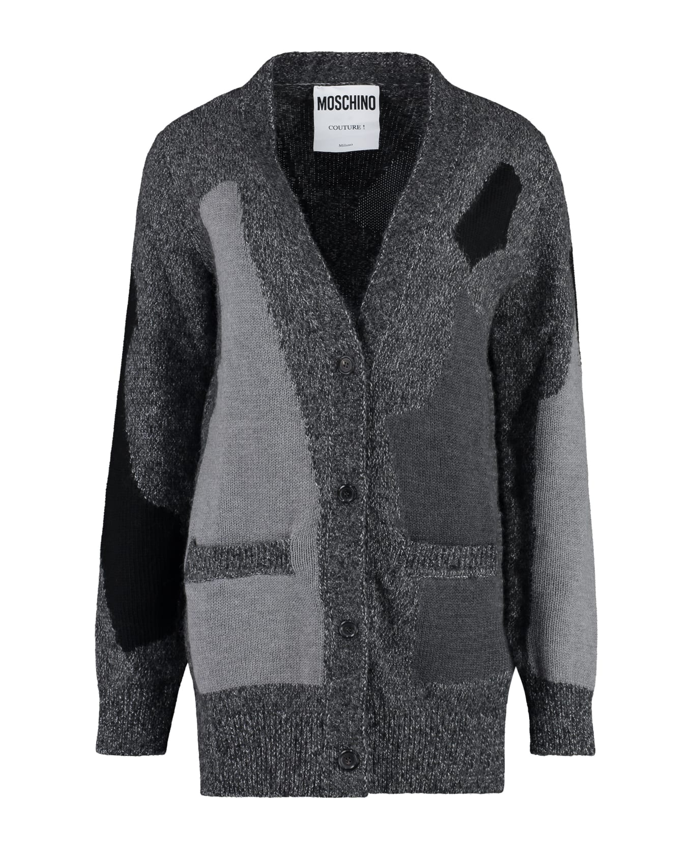 Moschino Knitted Cardigan - grey