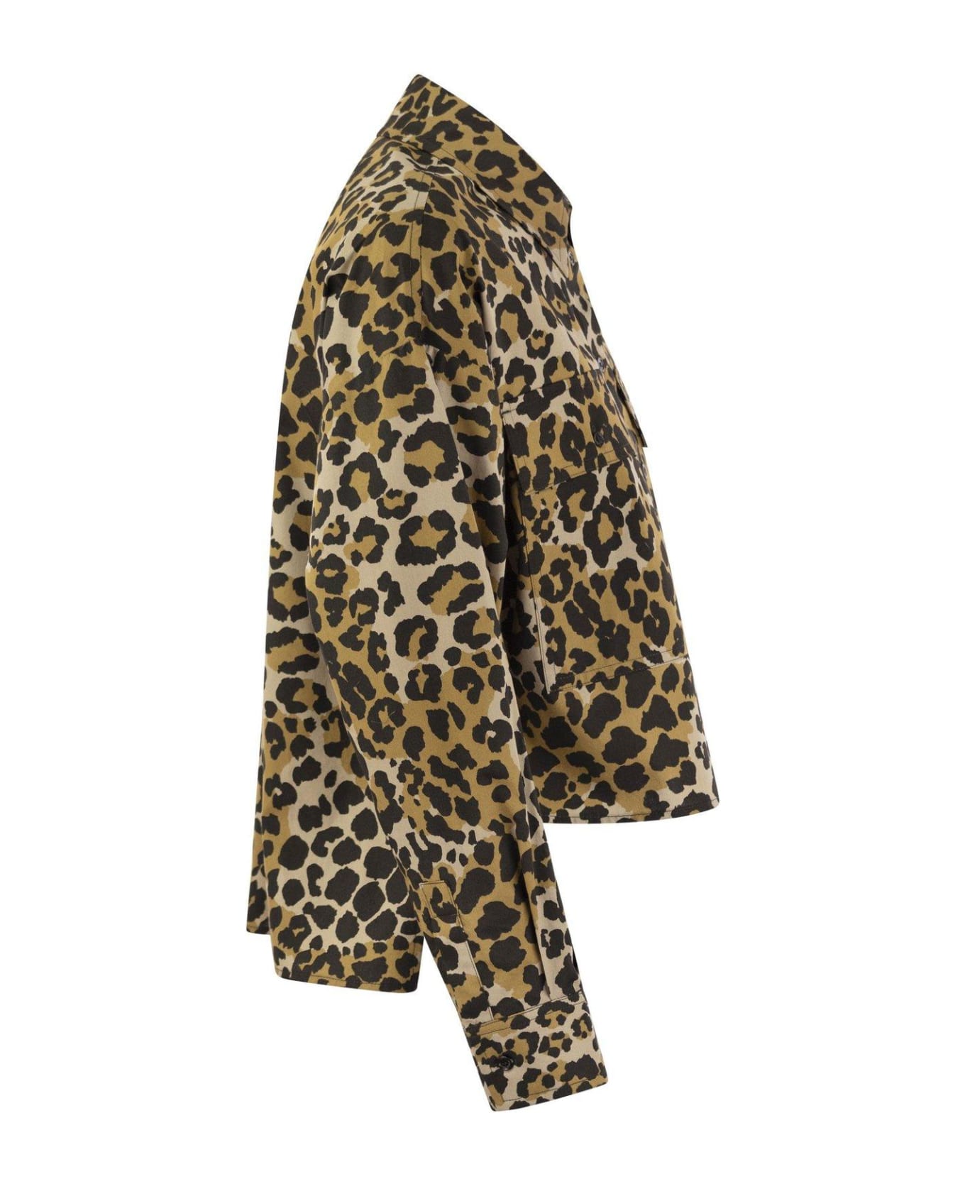 Weekend Max Mara Leopard Printed Long-sleeved Top - Brown