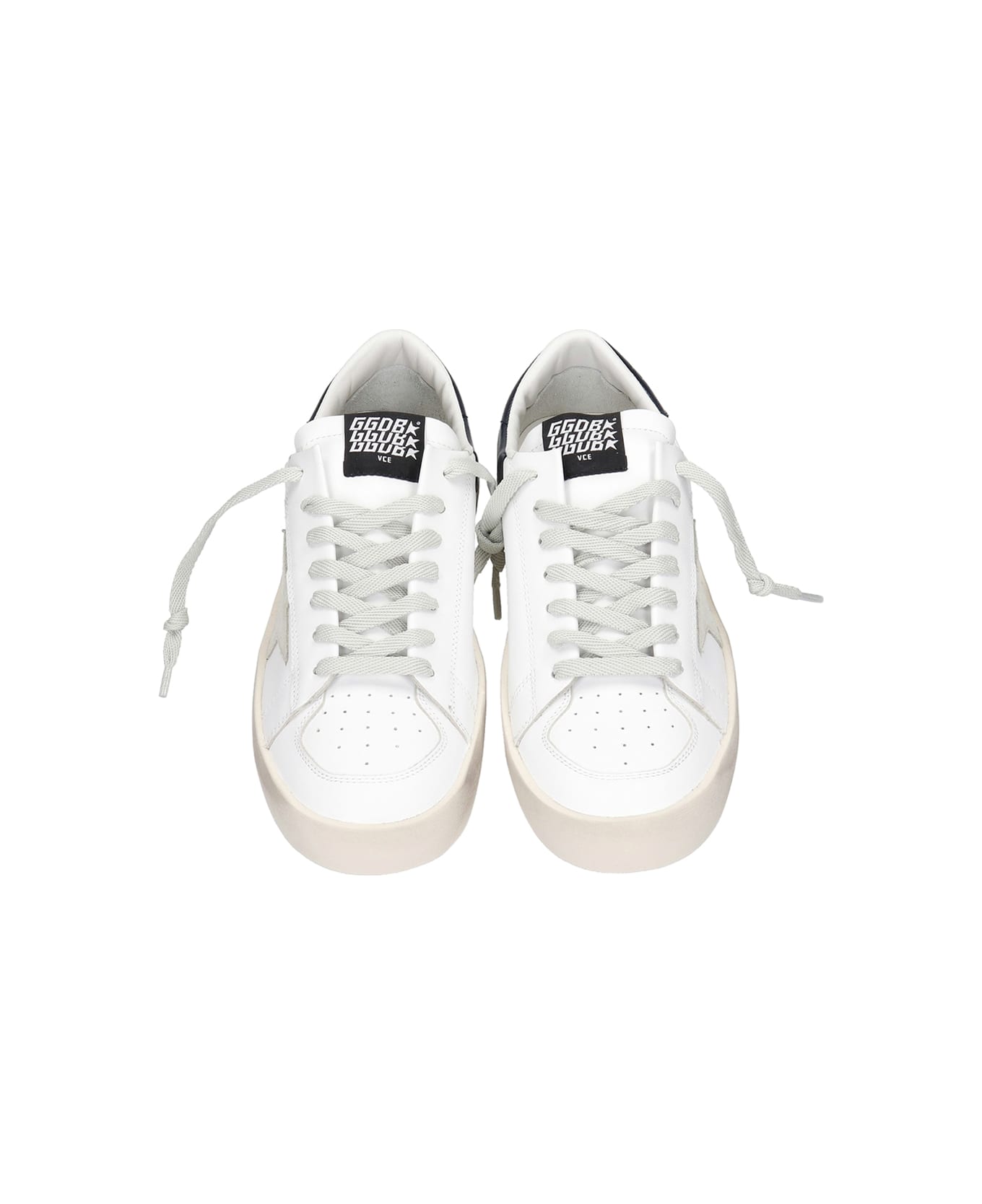 Golden Goose Stardan Leather Upper Suede Star Sneakers - White Ice Blue スニーカー