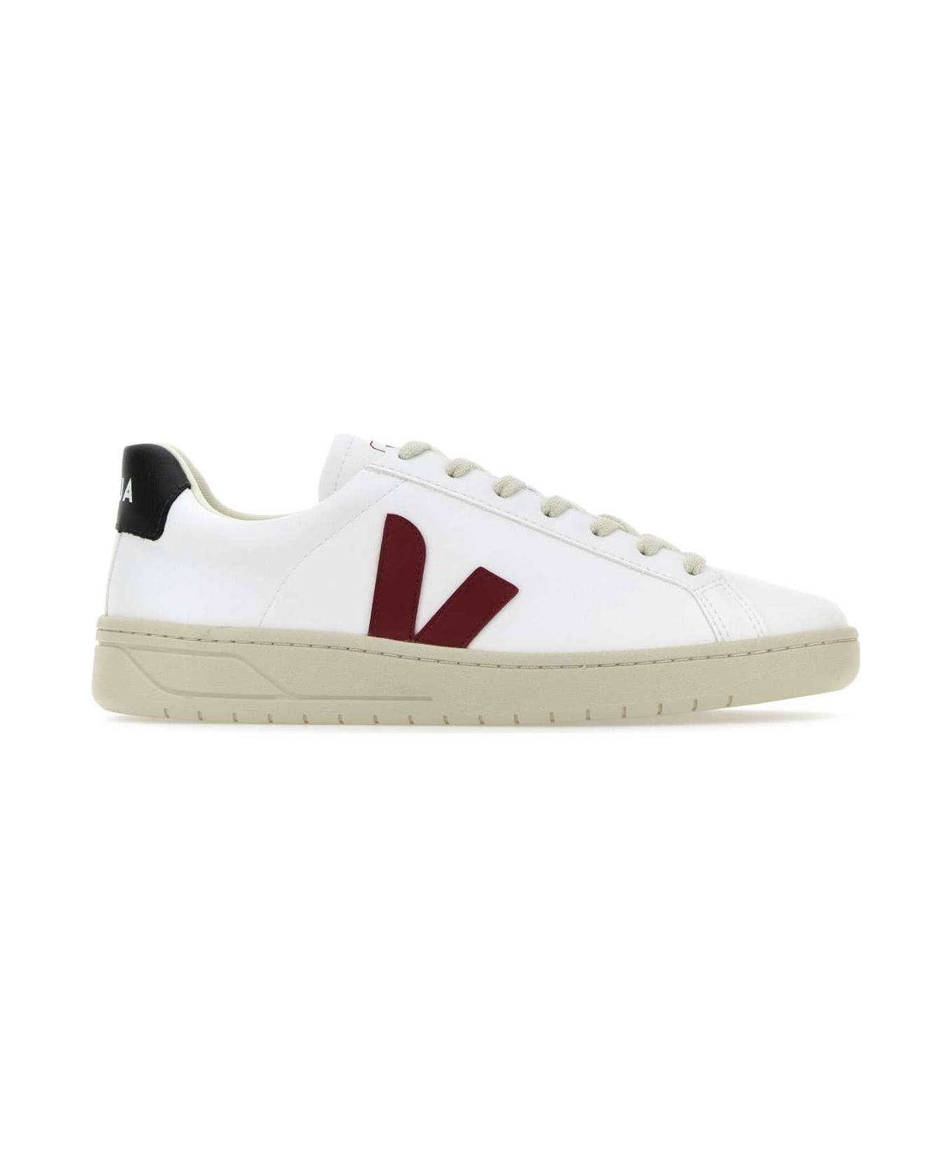 Veja White Synthetic Leather Urca Sneakers - WHITEMARSALABLACK