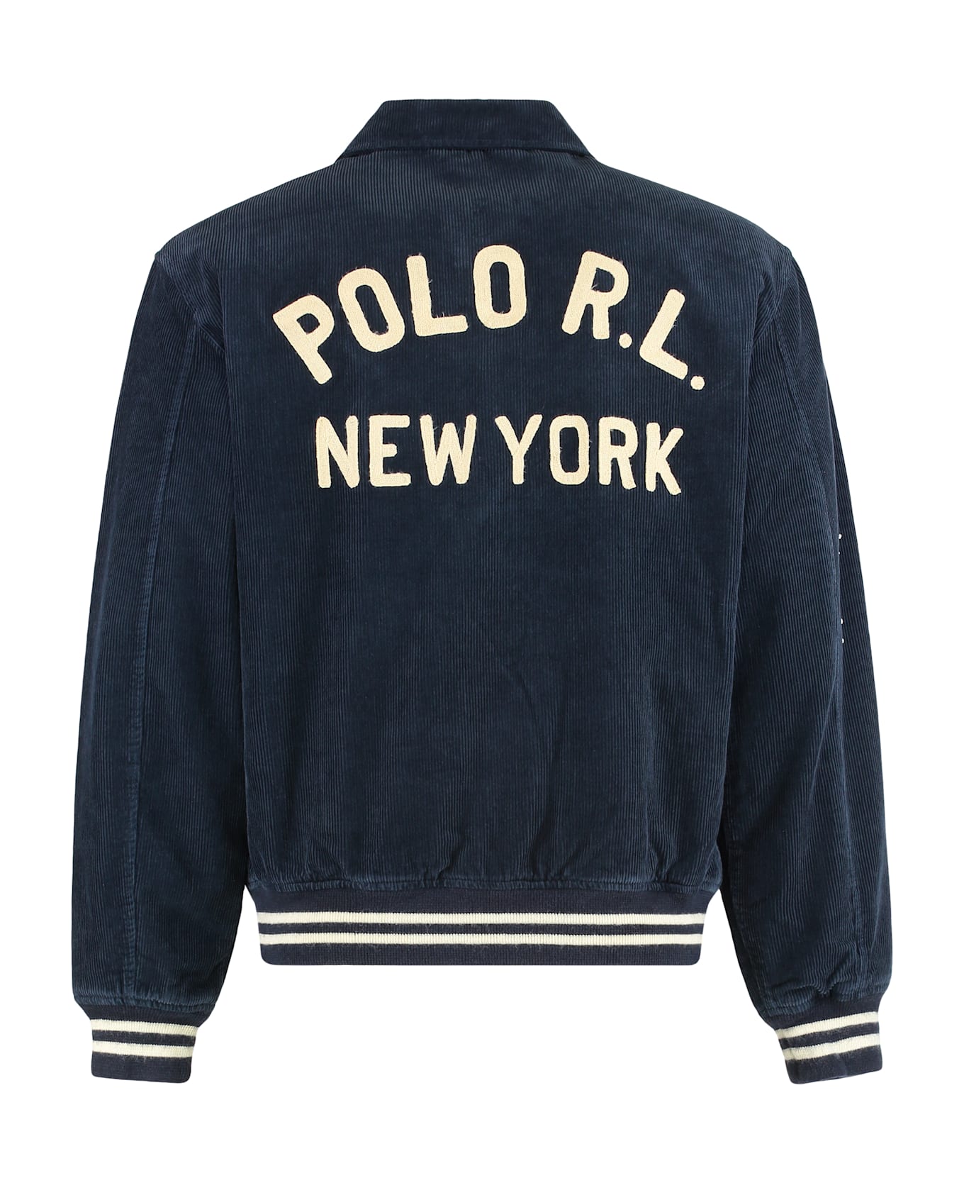 Ralph Lauren Varsity Jacket In Corduroy - AVIATOR NAVY