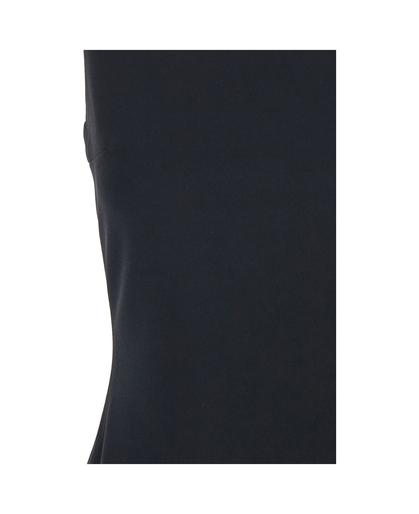 Solace London Black Long Dress With Square Neckline And Cut Out On The Back In Fabric Woman - Black