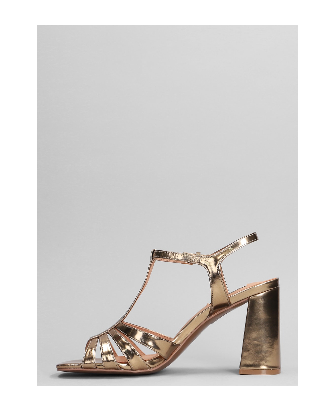Bibi Lou Azalea Sandals In Gold Leather - gold