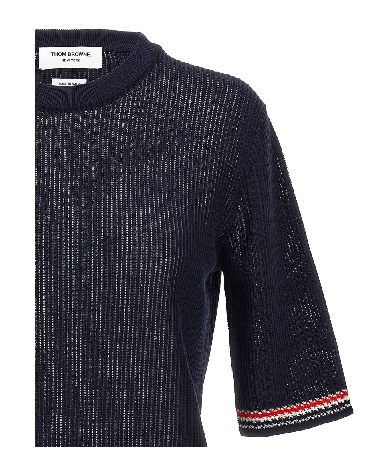Thom Browne Pointelle Sweater - Navy