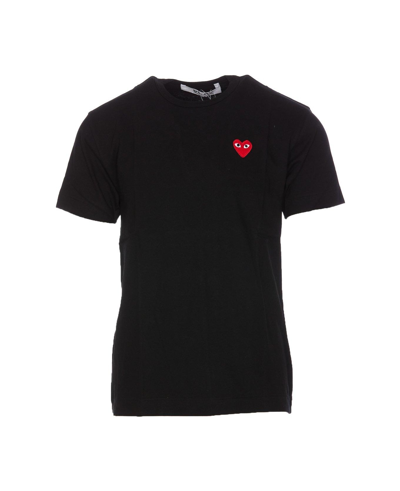 Comme des Garçons Play Logo Patch Crewneck T-shirt - Black