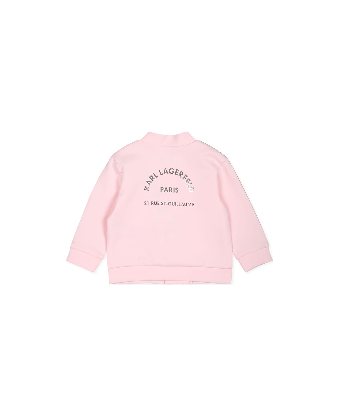 Karl Lagerfeld Kids Pink Suit For Baby Girl With Choupette Print - Pink