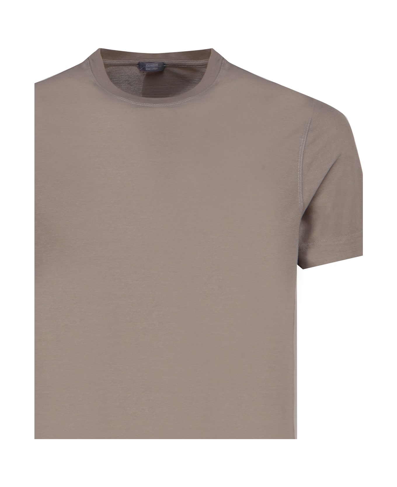 Zanone Cotton T-shirt - Tortora