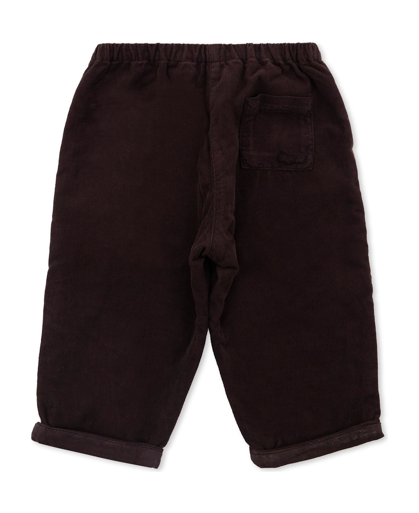 Bonpoint Brown Trousers For Baby Boy With Logo - Brown