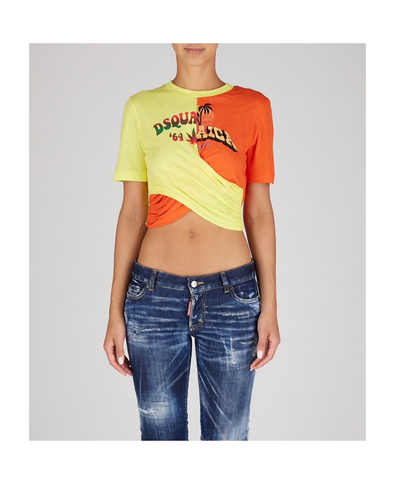Dsquared2 T-shirts - Yellow/red Tシャツ