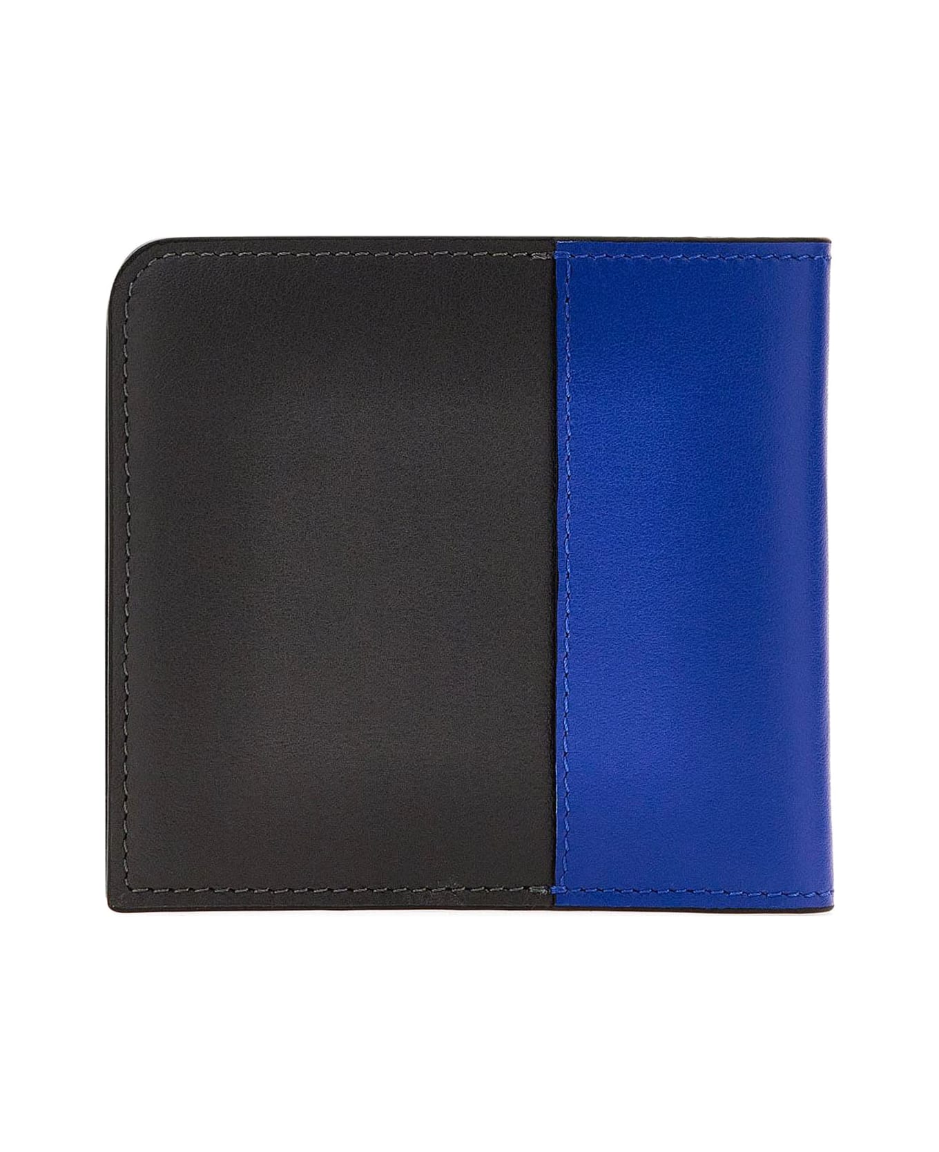 Hogan Black Leather Wallet - (carbone)(bluette chiaro)