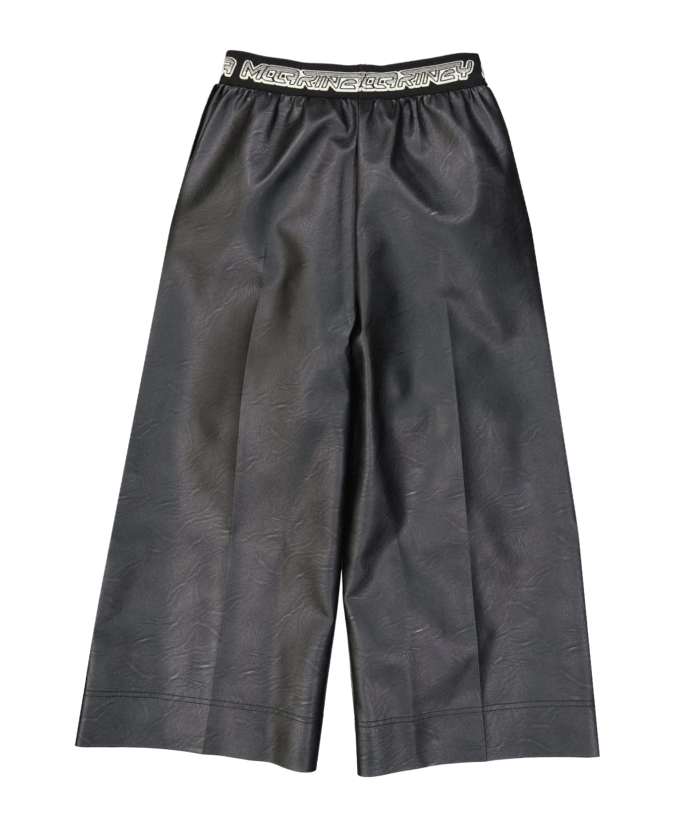 Stella McCartney Cropped Leather Effect Pants - Black