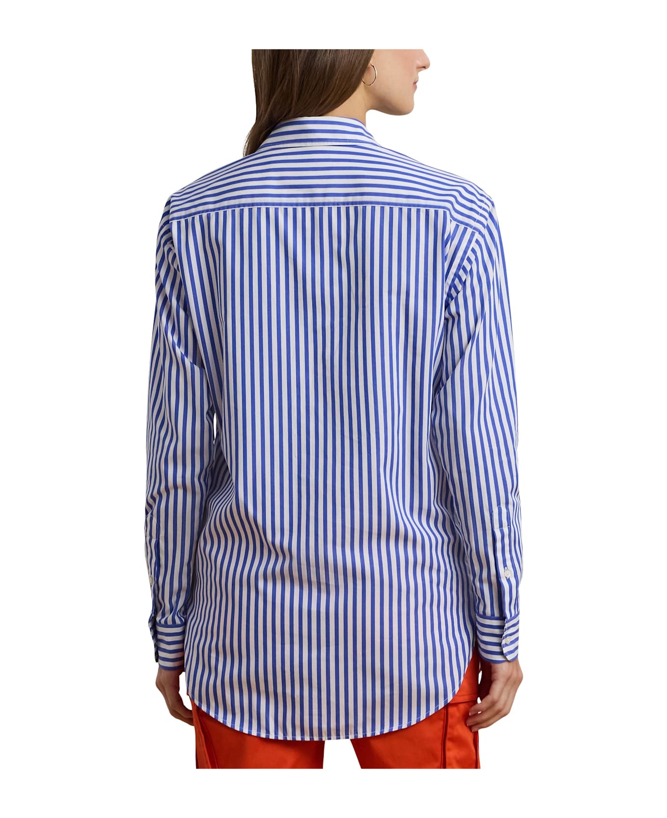 Ralph Lauren Kotta Long Sleeve Button Front Shirt - Blue White