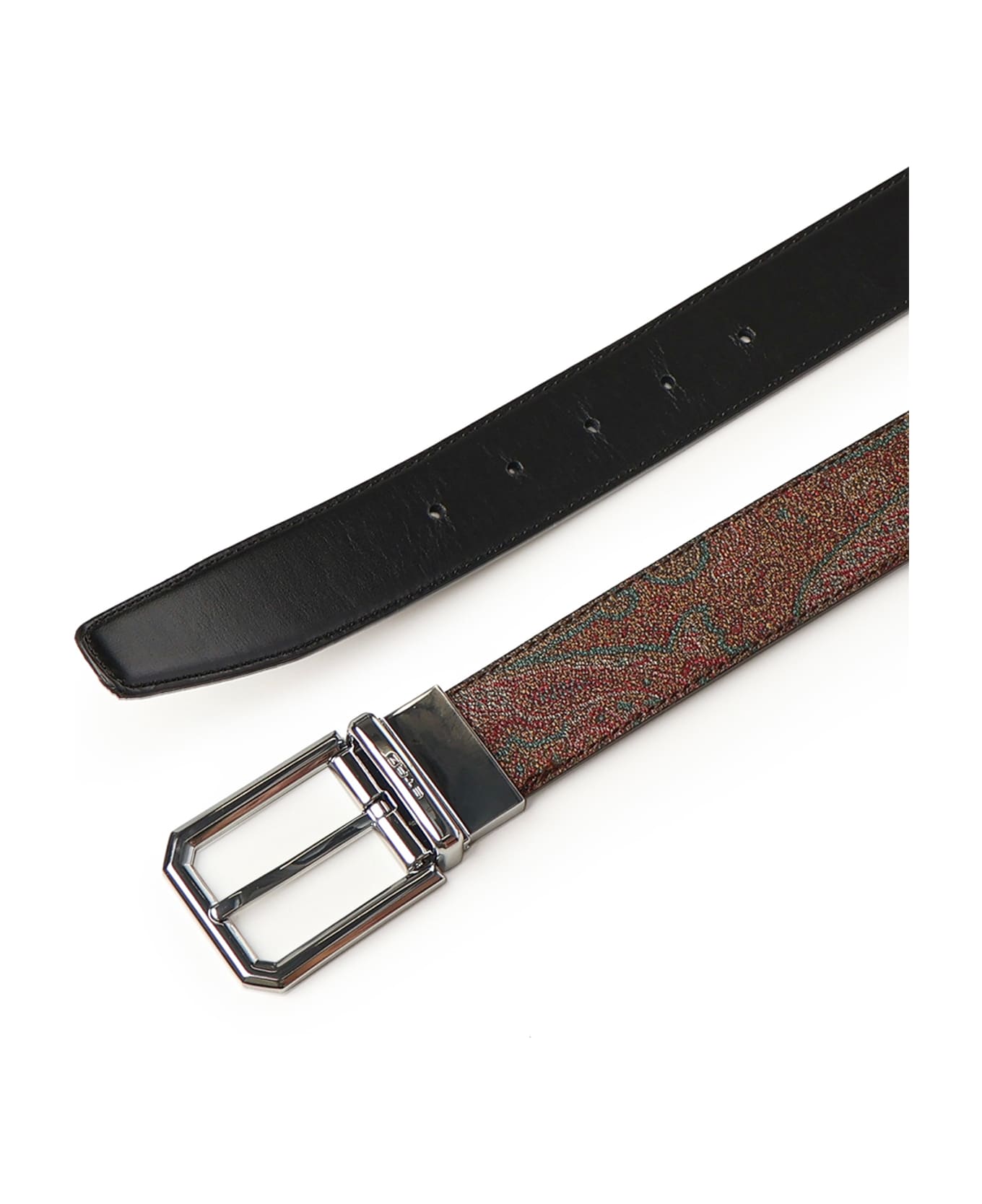 Etro Reversible Leather Belt - Brown/black