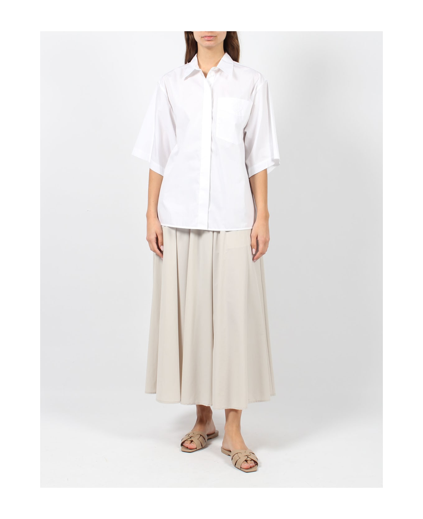 Herno Stretch Light Nylon Skirt - Light Grey スカート