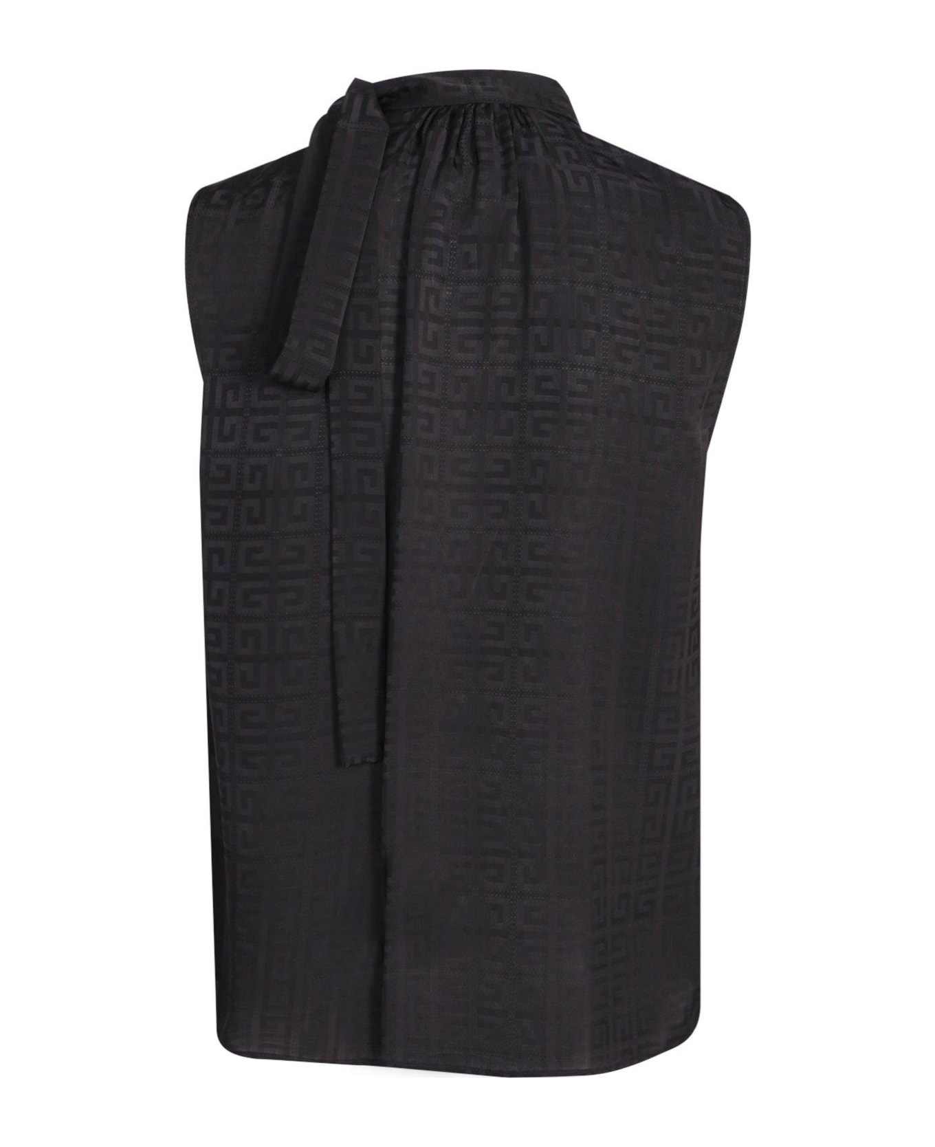Givenchy Pattern Jacquard Sleeveless Top - Black