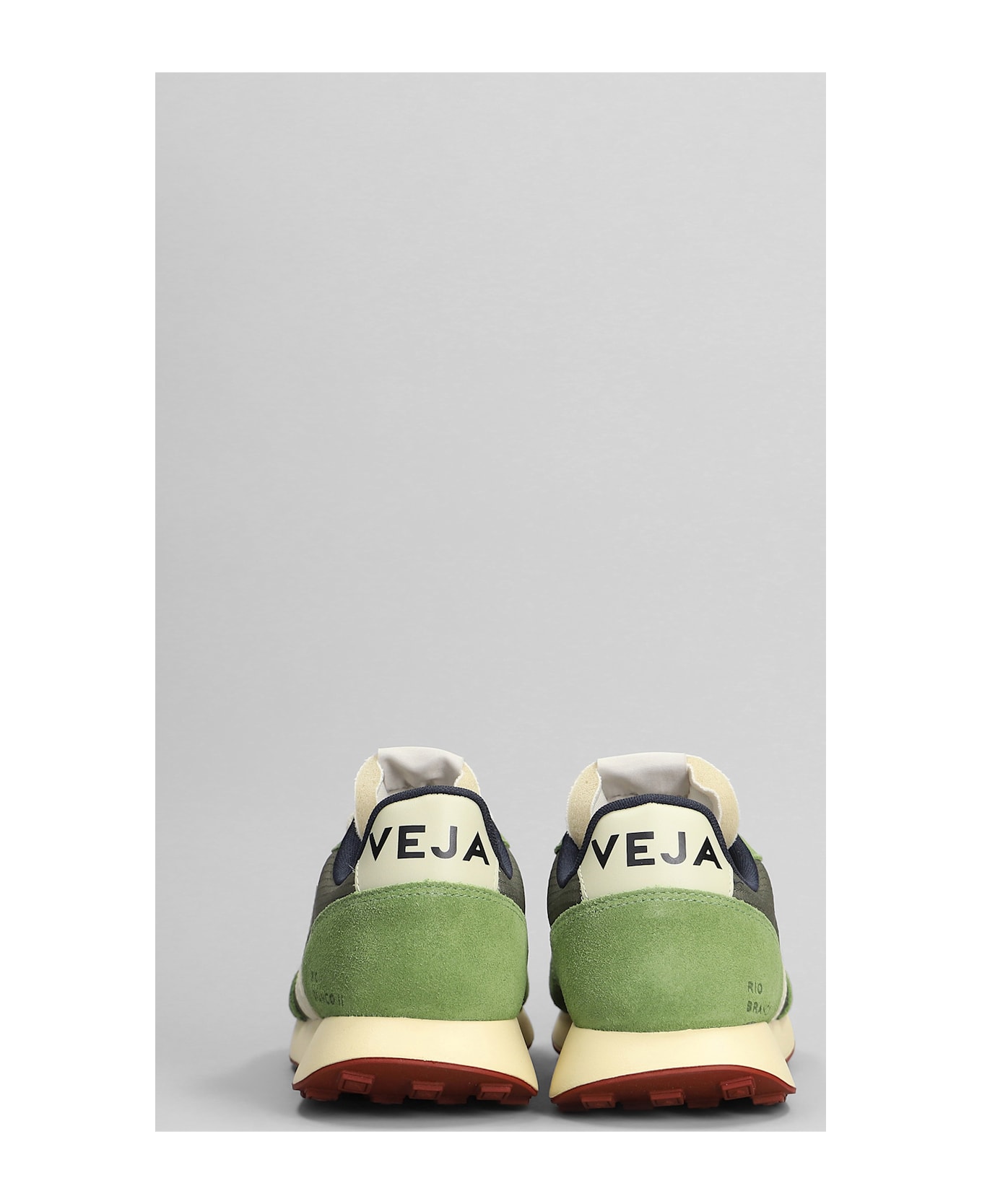 Veja Rio Branco Ii Sneakers In Green Suede And Fabric - green