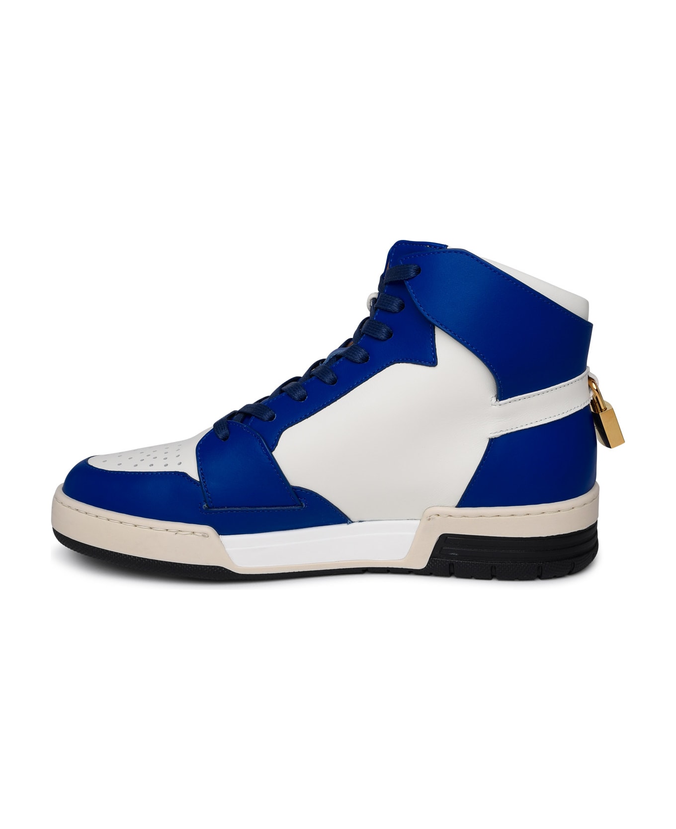 Buscemi 'air Jon' White And Blue Leather Sneakers - White