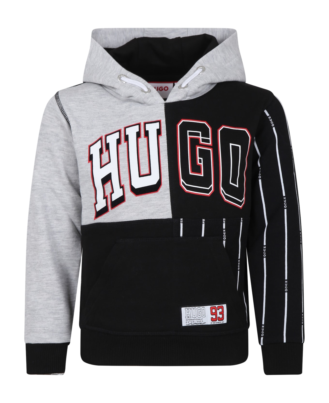 Hugo Boss Black Sweatshirt For Boy With Logo - Black ニットウェア＆スウェットシャツ
