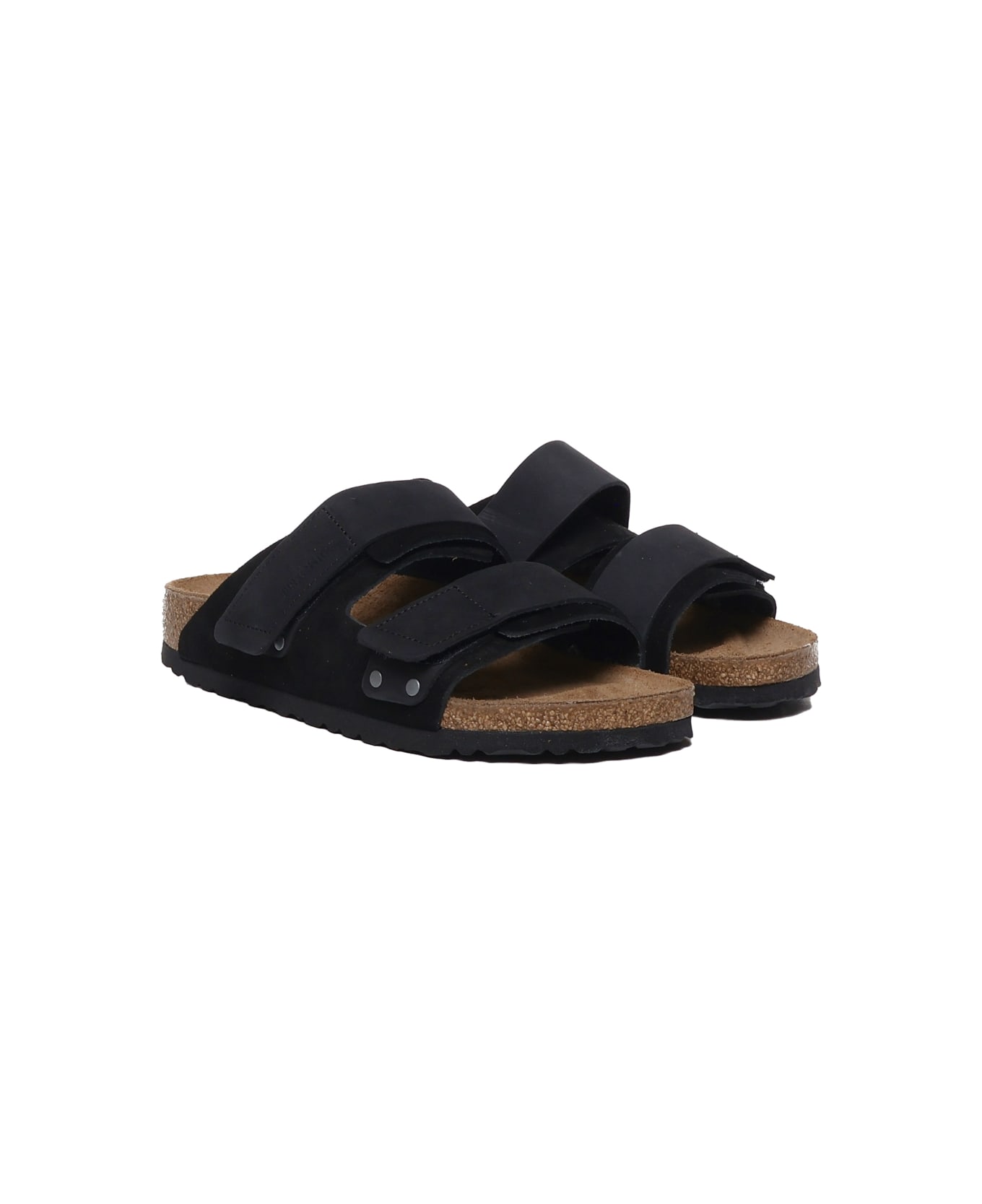 Birkenstock Uji Sandals In Oiled Leather - Black