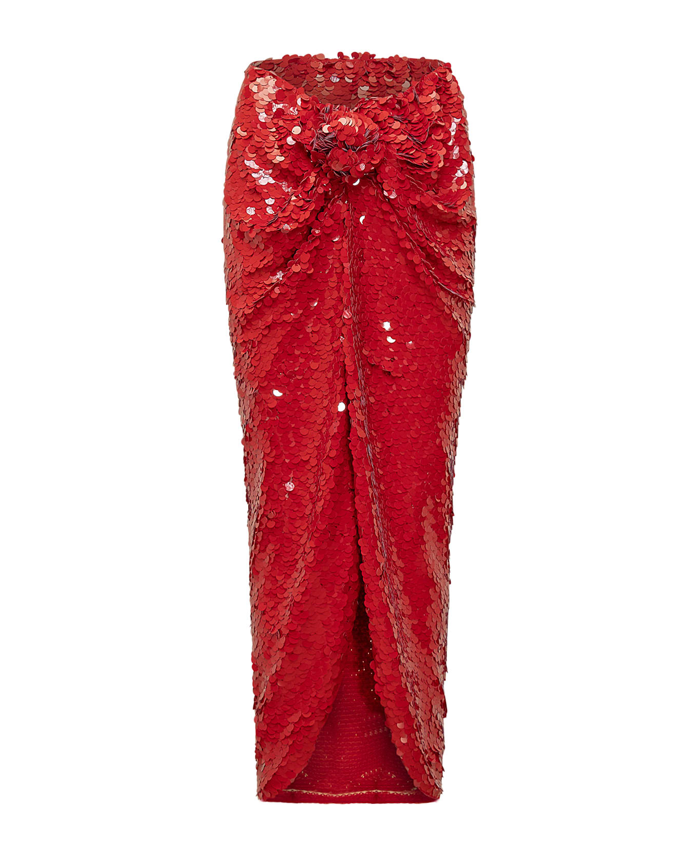 Rotate by Birger Christensen Skirt With Sequins - Racing red