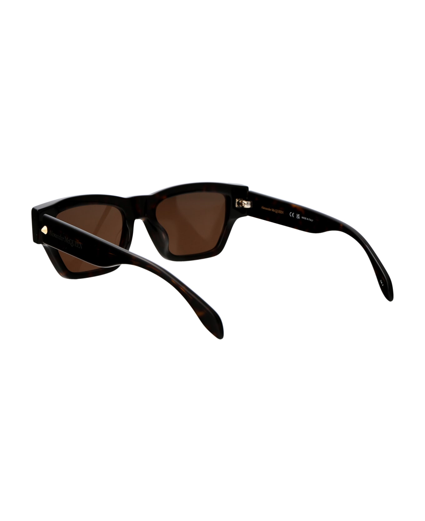 Alexander McQueen Eyewear Am0409s Sunglasses - 002 HAVANA HAVANA BROWN