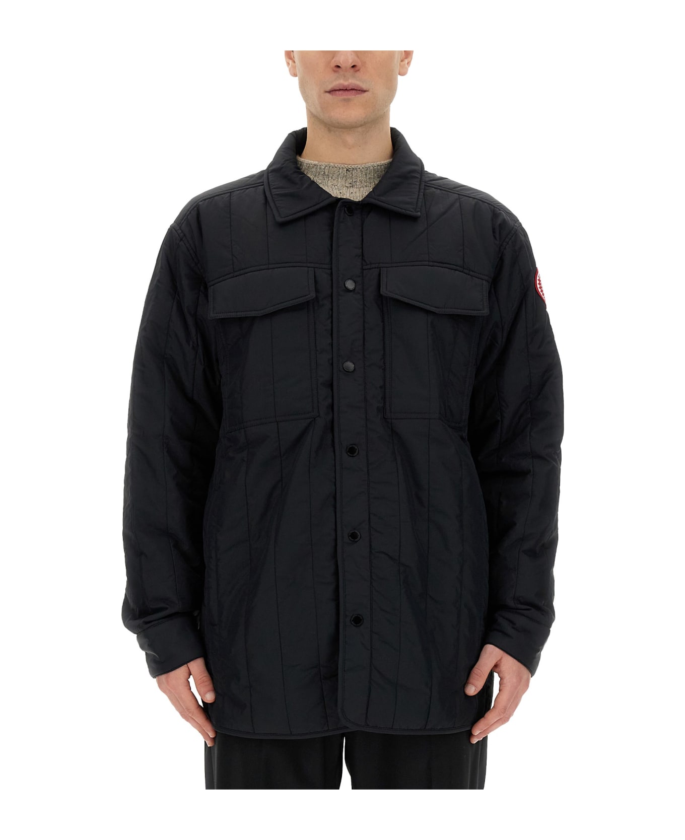 Canada Goose Jacket With Logo - NERO