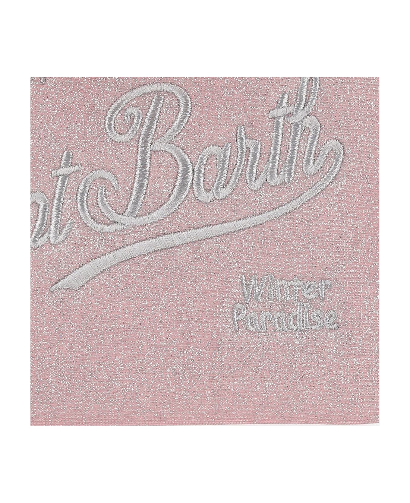 MC2 Saint Barth Aline Lurex Clutch Bag With Logo - Pink