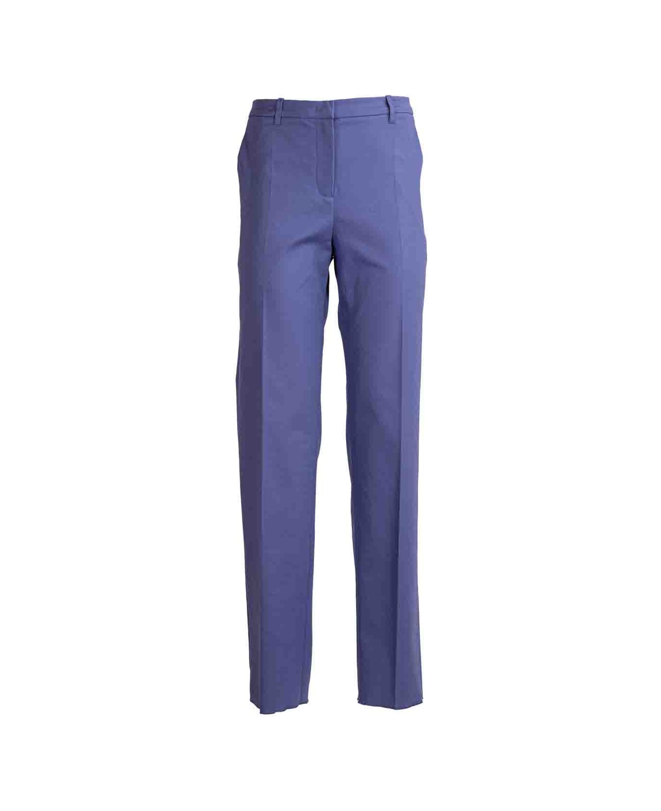 Emporio Armani Cornflower Blue Trousers - Blue ボトムス