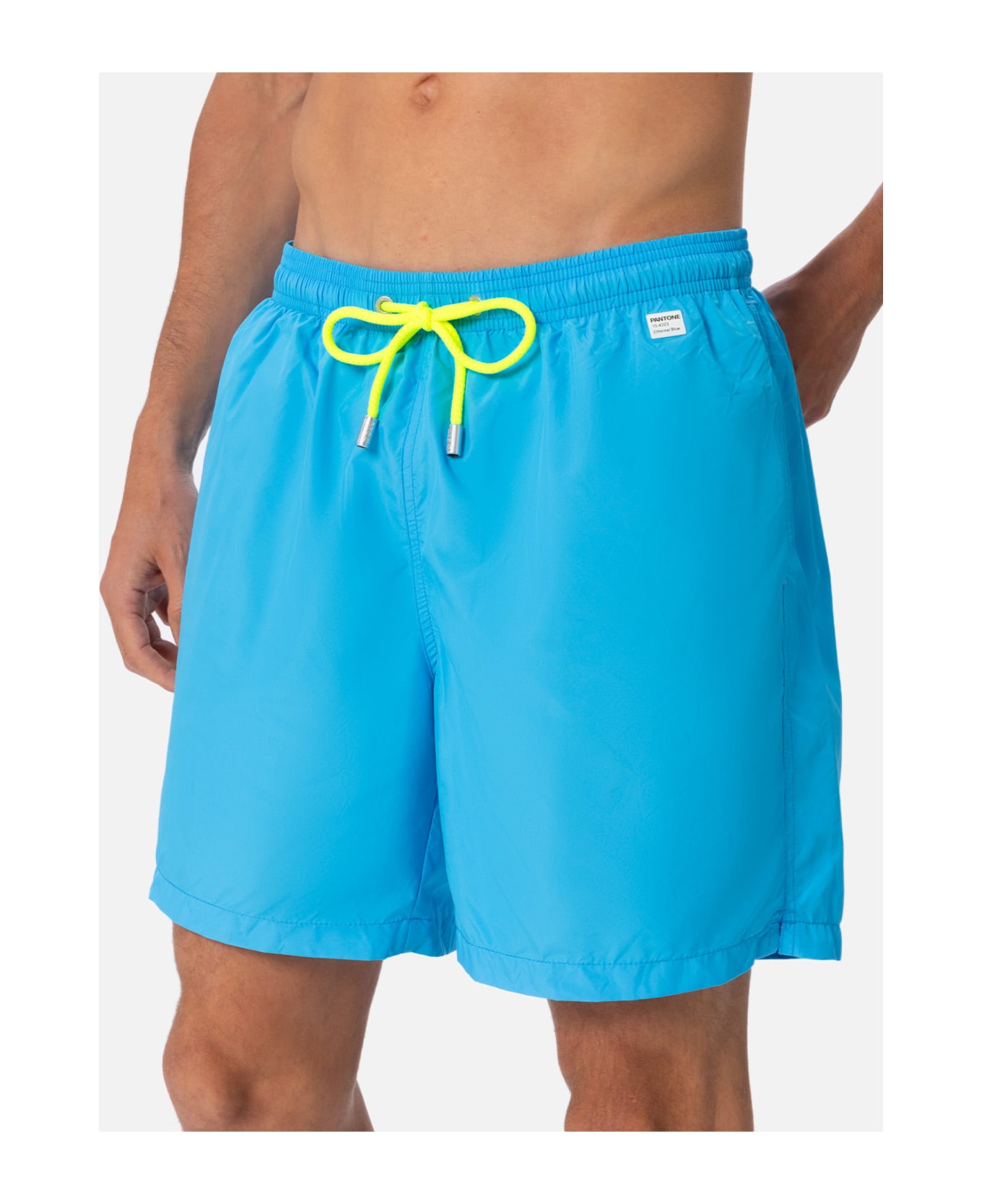 MC2 Saint Barth Man Lightweight Fabric Aqua Blue Swim Shorts Lighting Pantone | Pantone® Special Edition - SKY