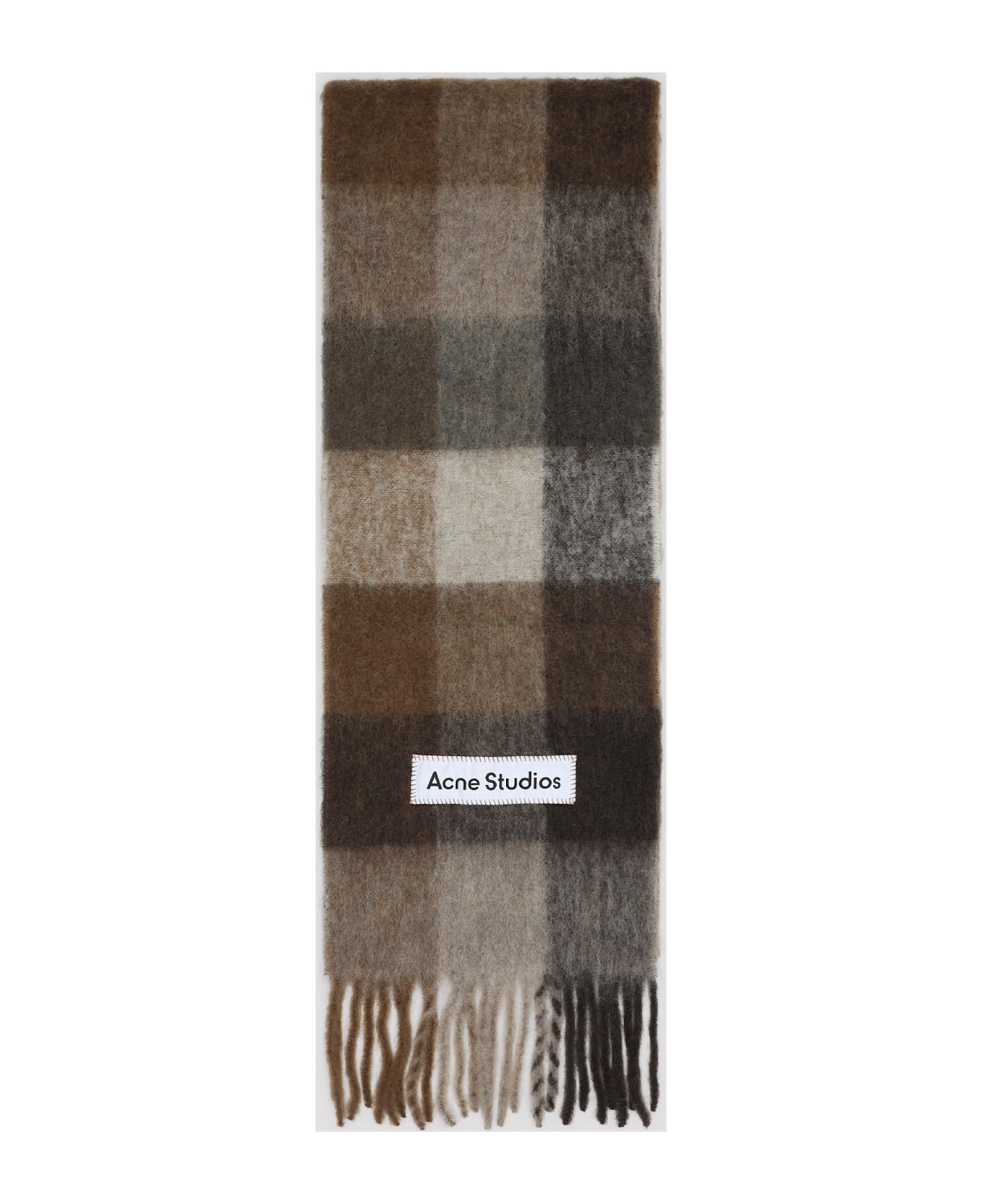 Acne Studios Alpaca Scarf - Dtj Dark Brown White
