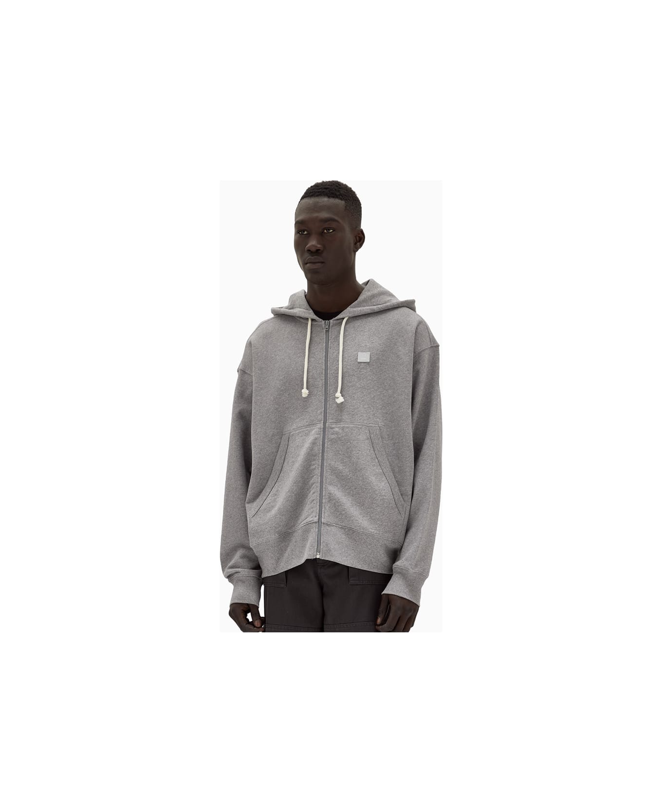 Acne Studios Hooded Sweatshirt With Zip - Grey