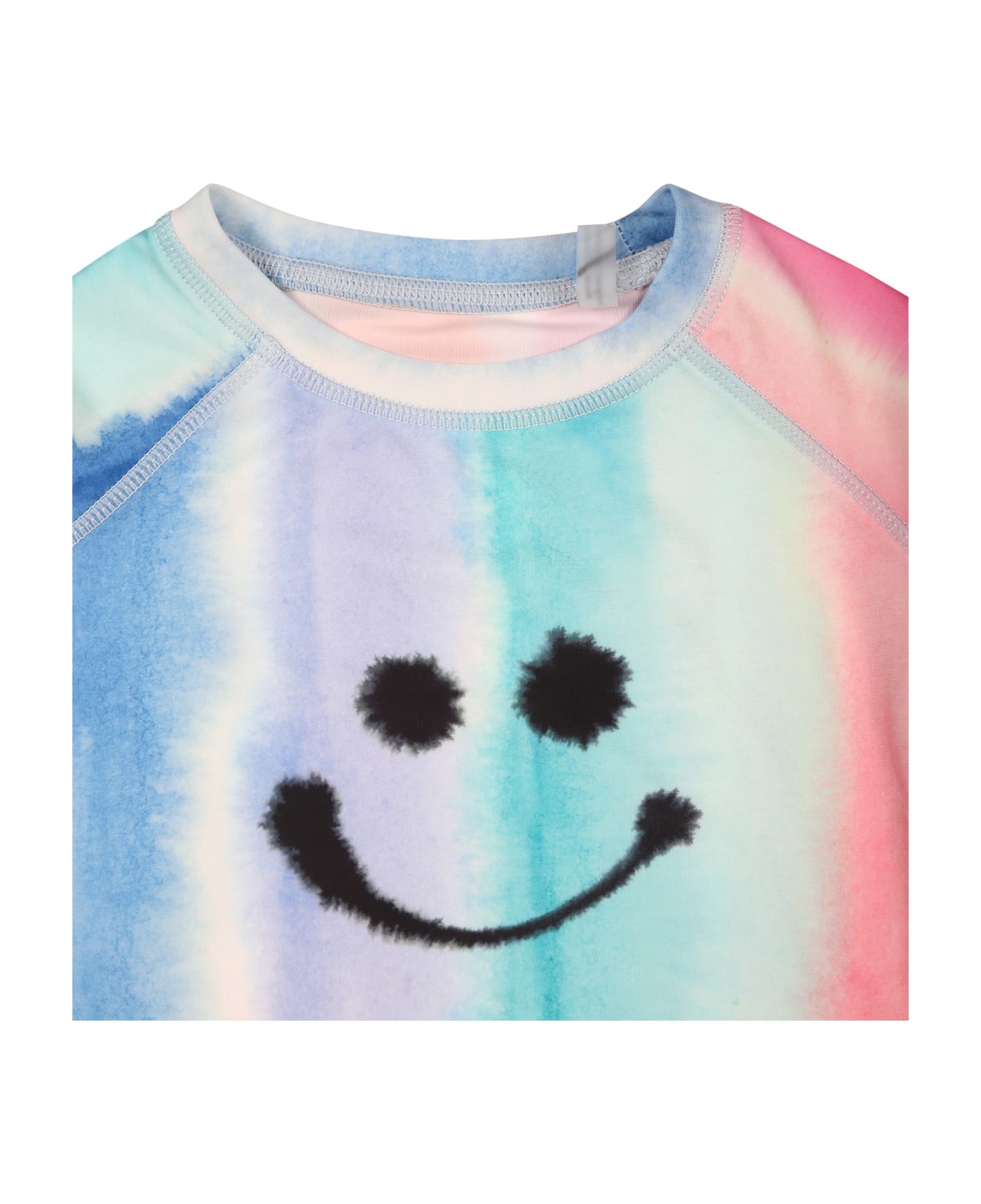 Molo Multicolor T-shirt For Babykids With Smiley - Multicolor 水着