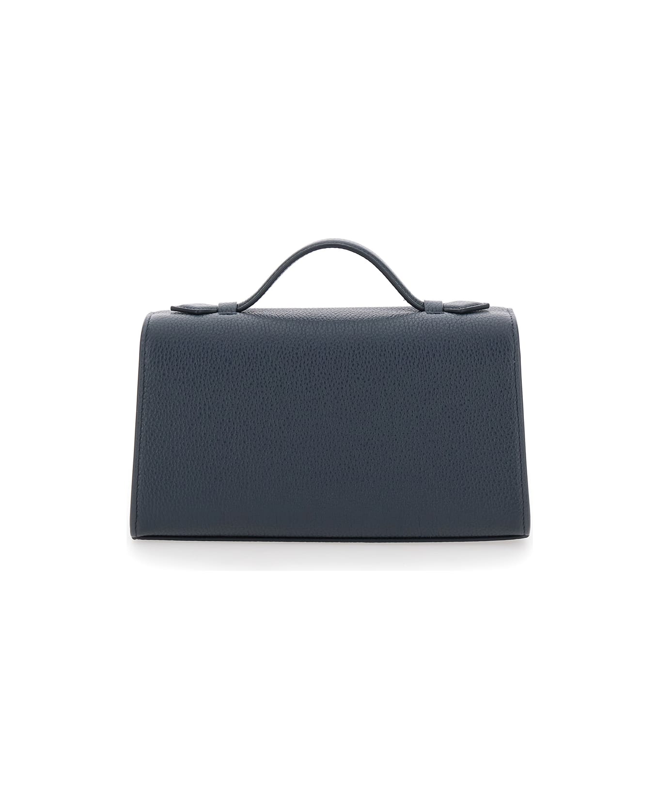 Savette Symmetry Pochette In Grained Calf Leather - Blu