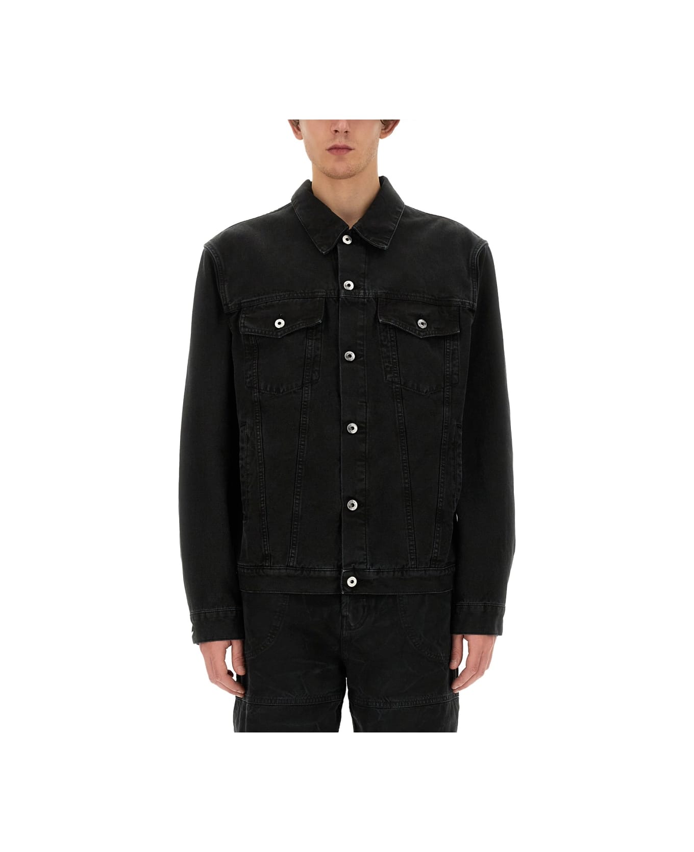 Off-White Denim Shirt Jacket - BLACK