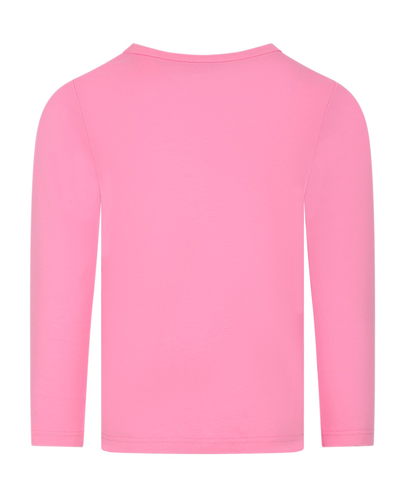 Little Marc Jacobs Pink T-shirt For Girl With Logo - G Albicocca
