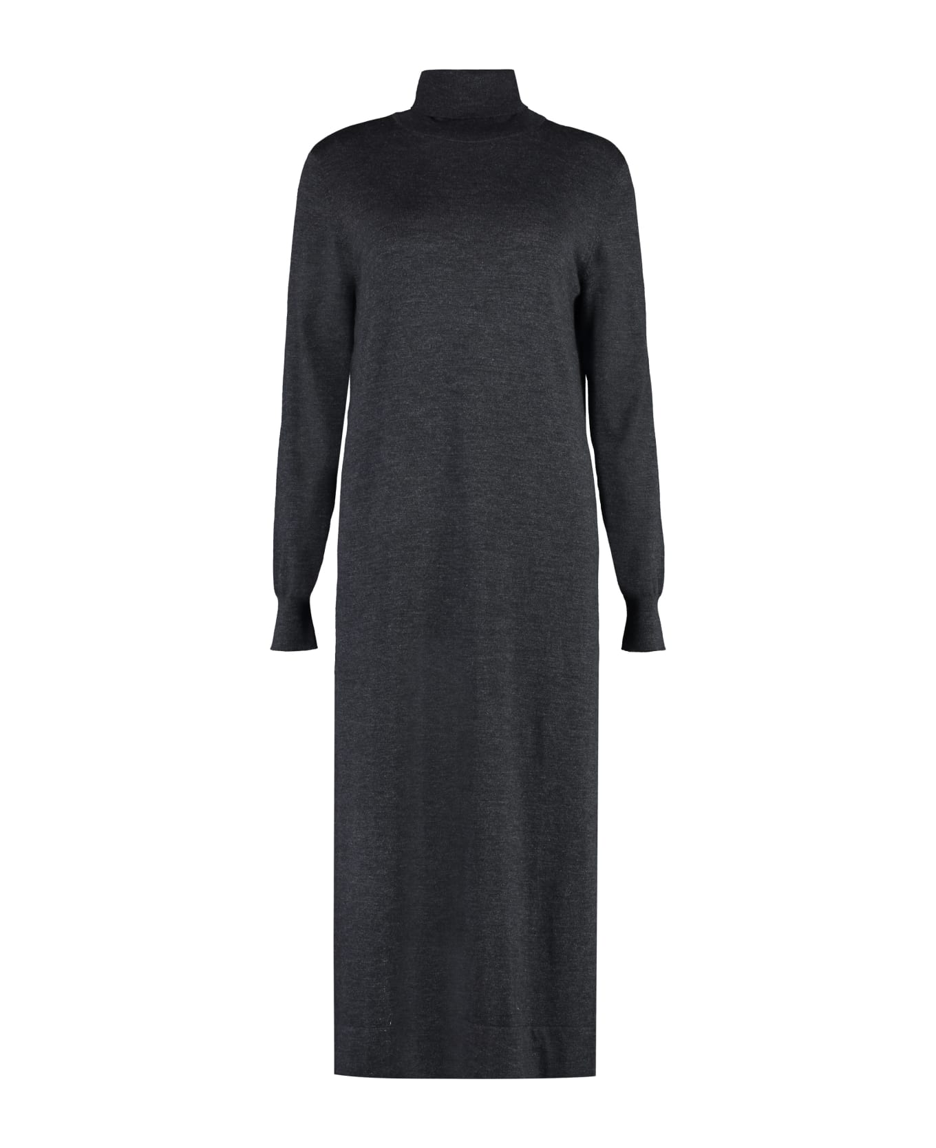 Parosh Knitted Turtleneck Dress - Dark Grey