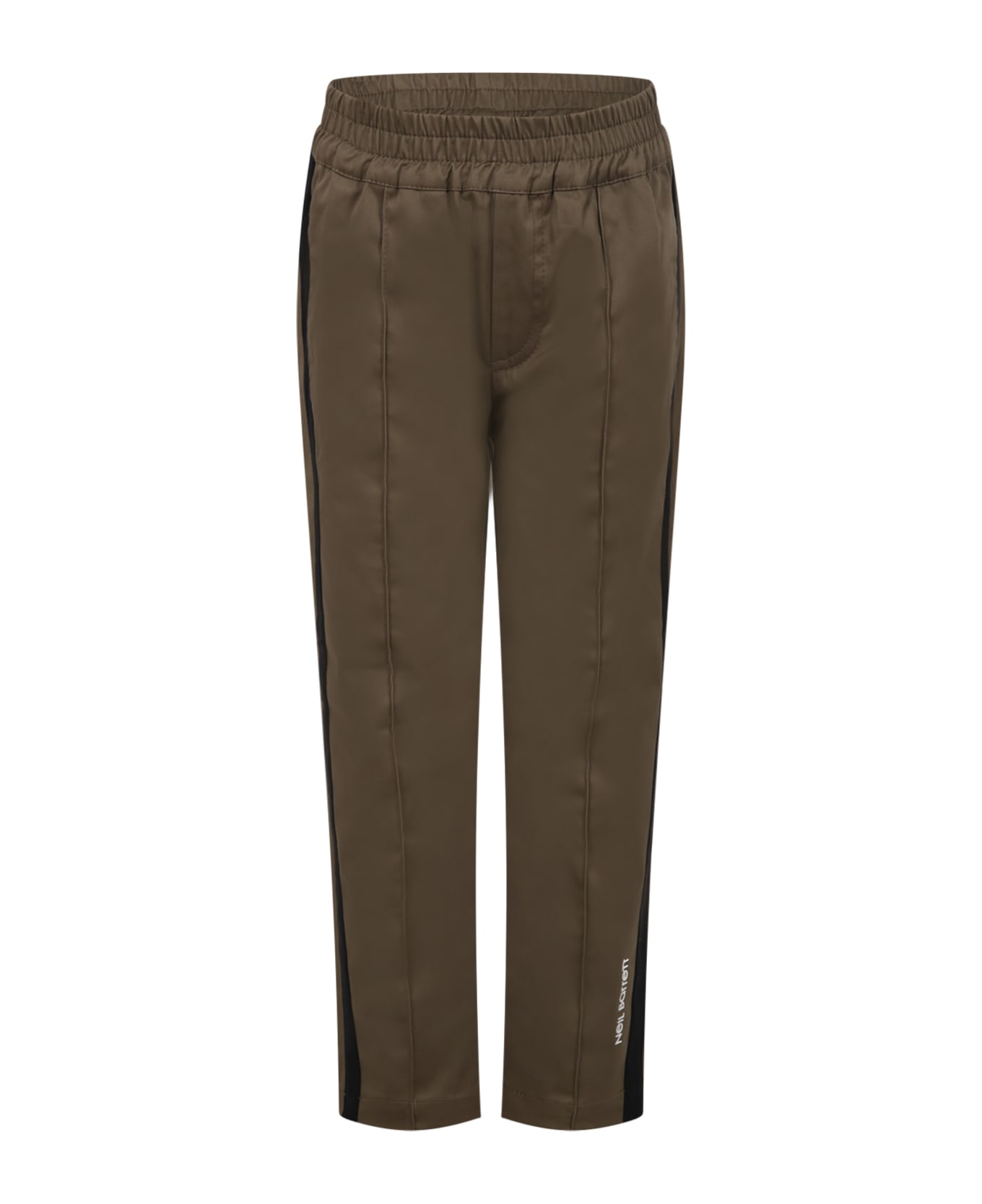 Neil Barrett Green Trousers For Boy With Logo - Green