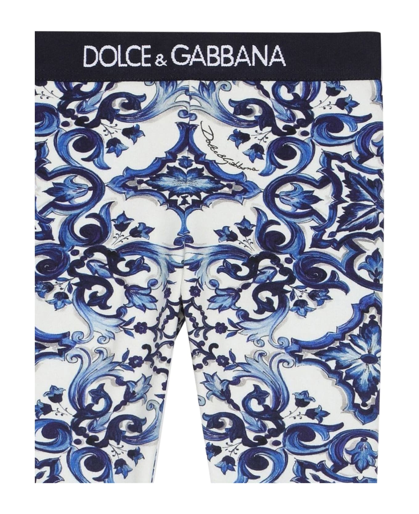Dolce & Gabbana Majolica Leggings - BLU