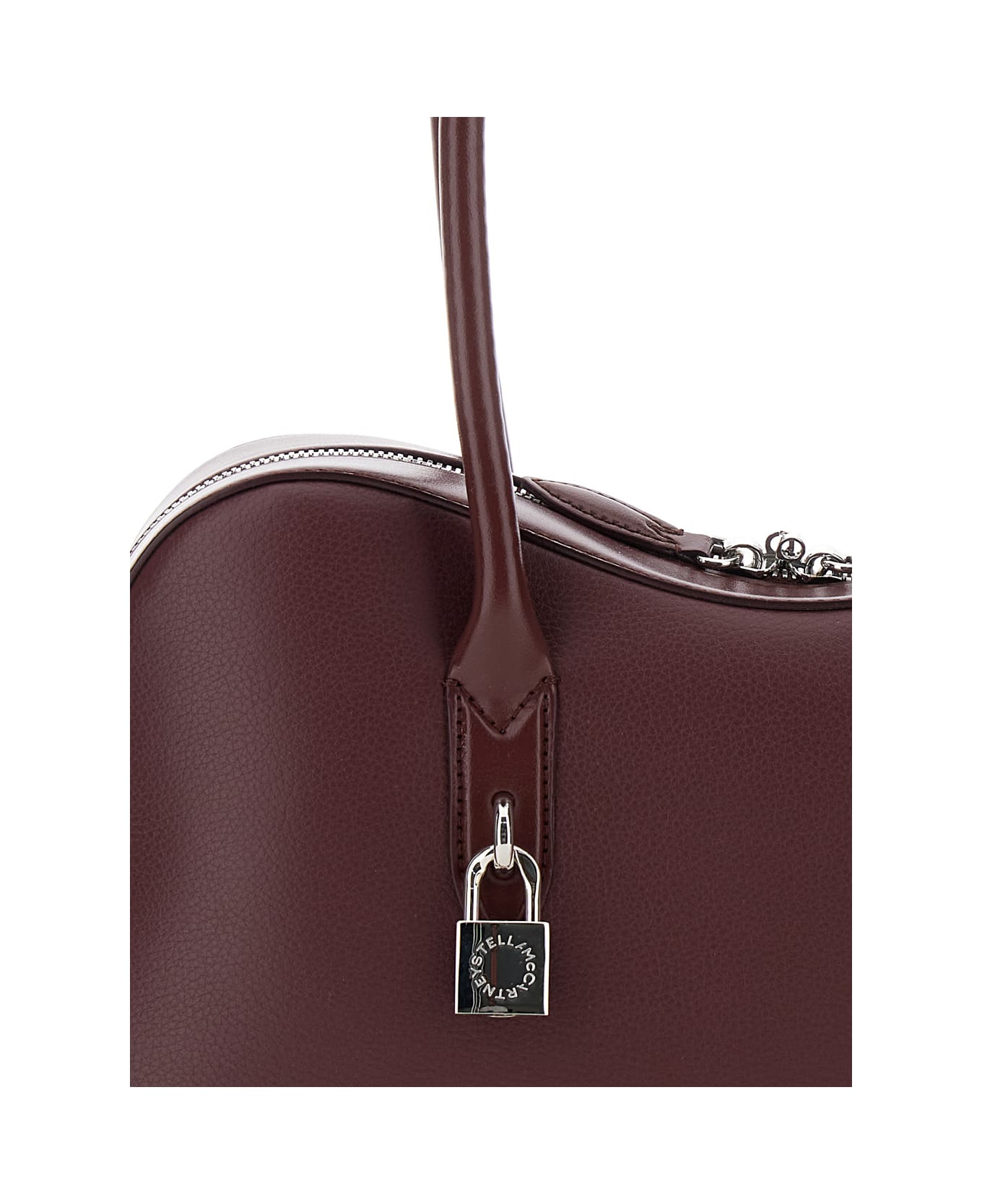 Stella McCartney Stella Ryder Medium Bag Embossed Grainy Eco Alter Mat - Murraya + Vegea - Bordeaux