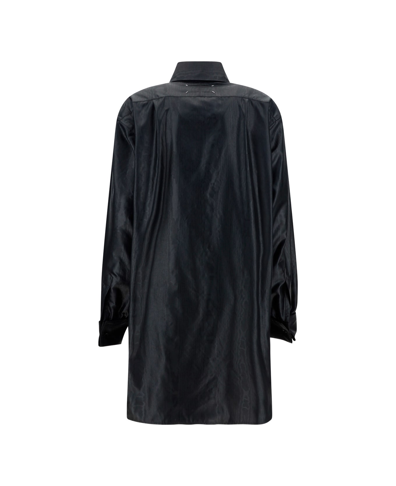 Maison Margiela Long Shirt With Classic Collar - Black シャツ