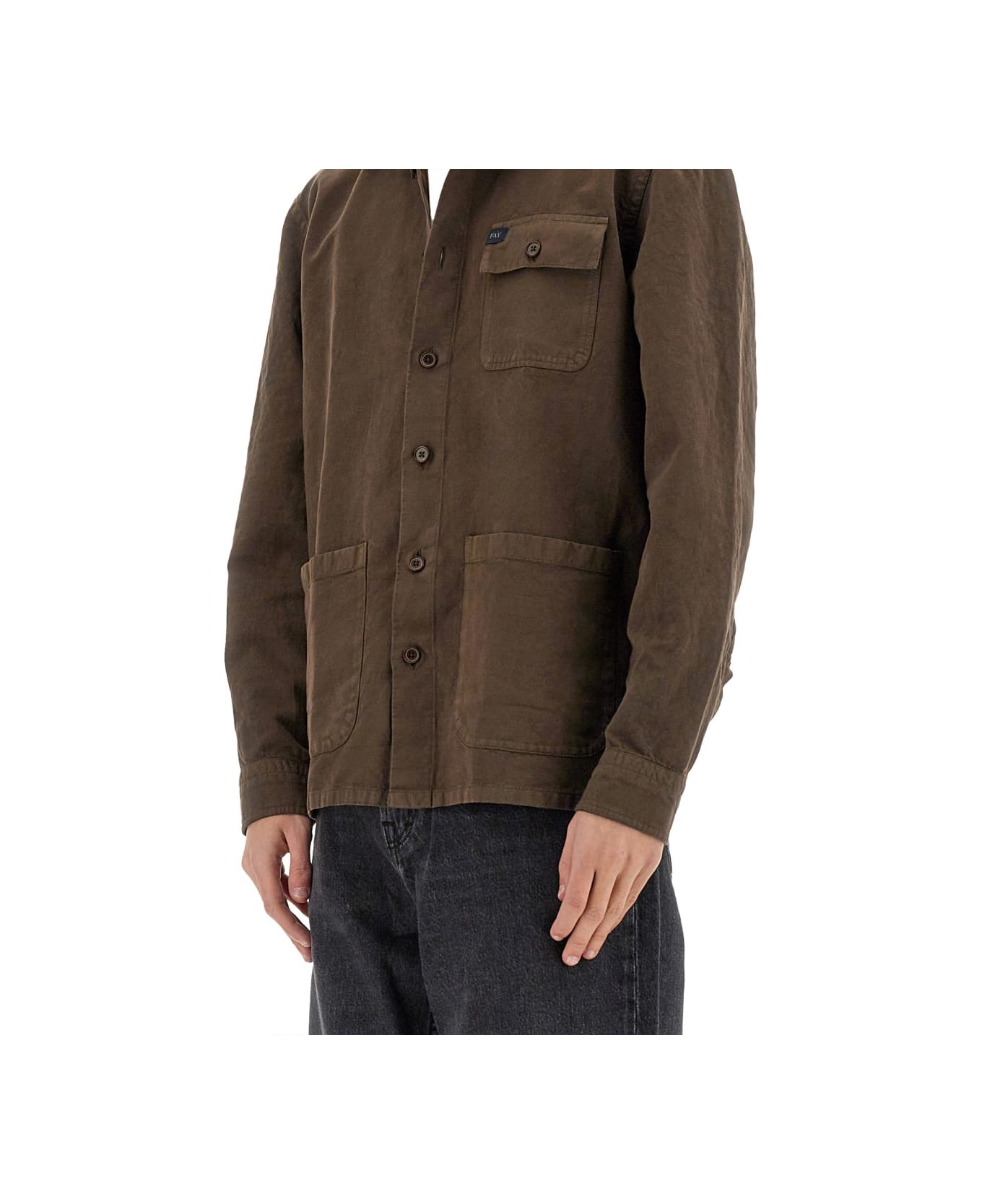 Fay Shirt Jacket - Brown