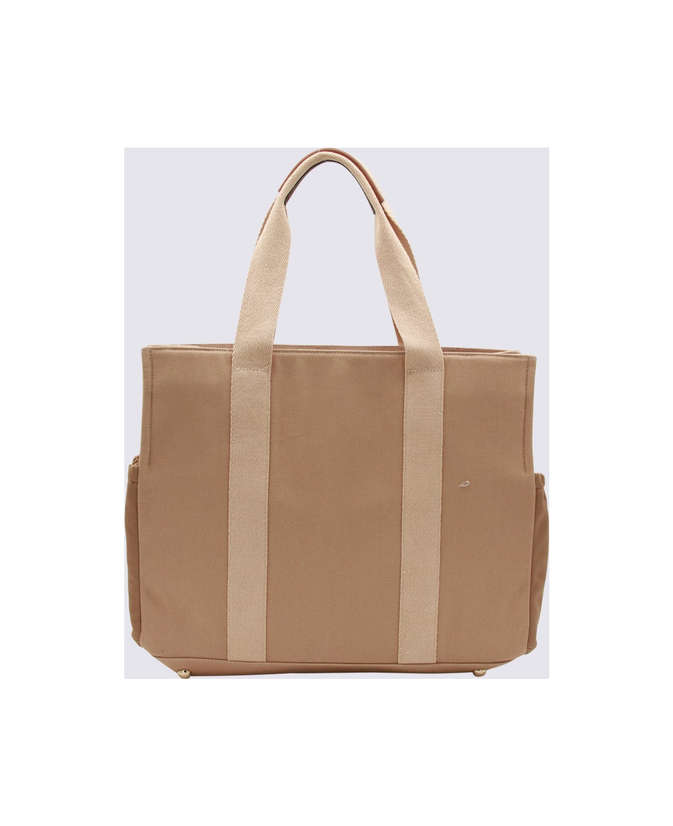 Chloé Beige Cotton Totes - Beige