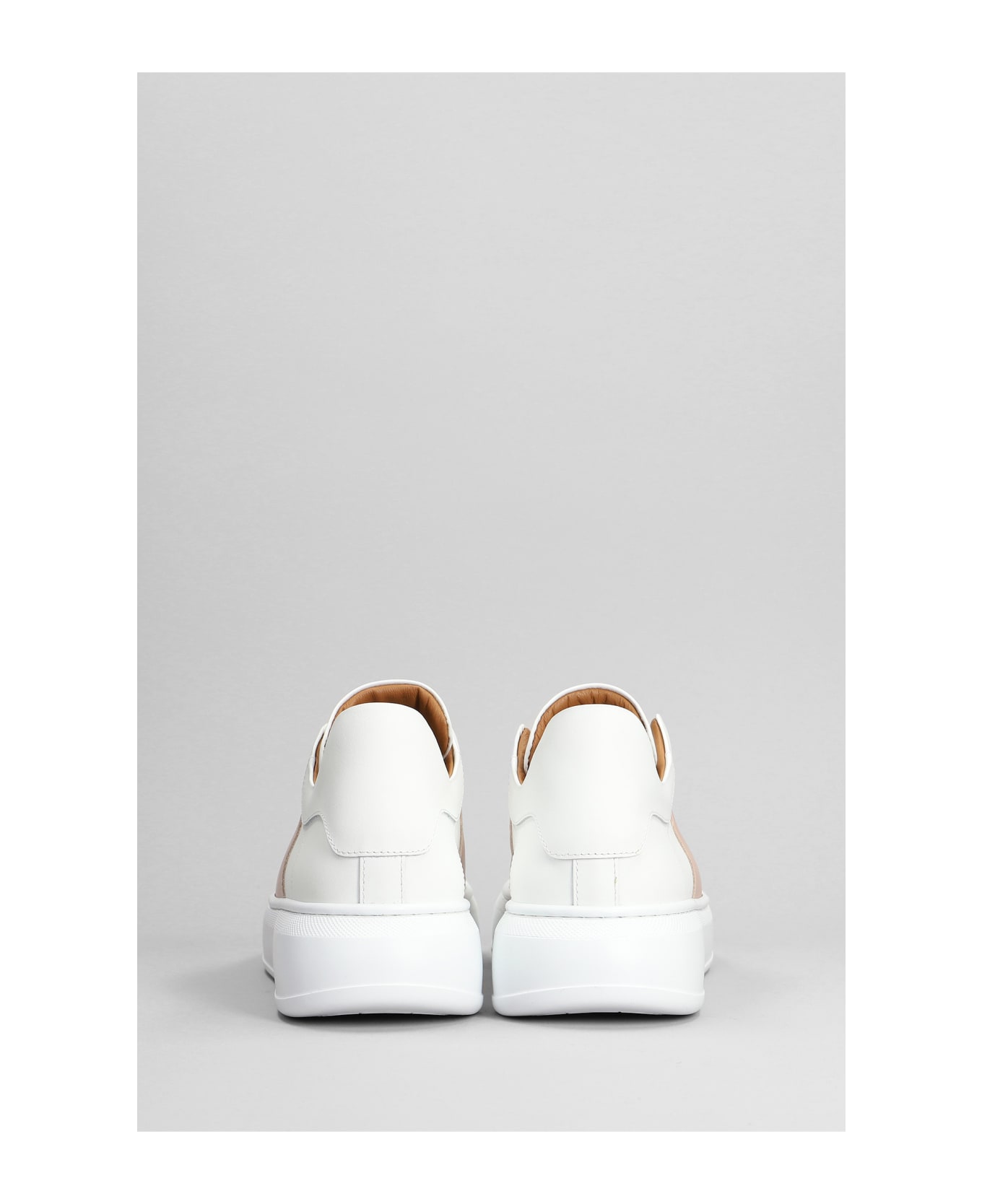 Via Roma 15 Sneakers In White Leather - white