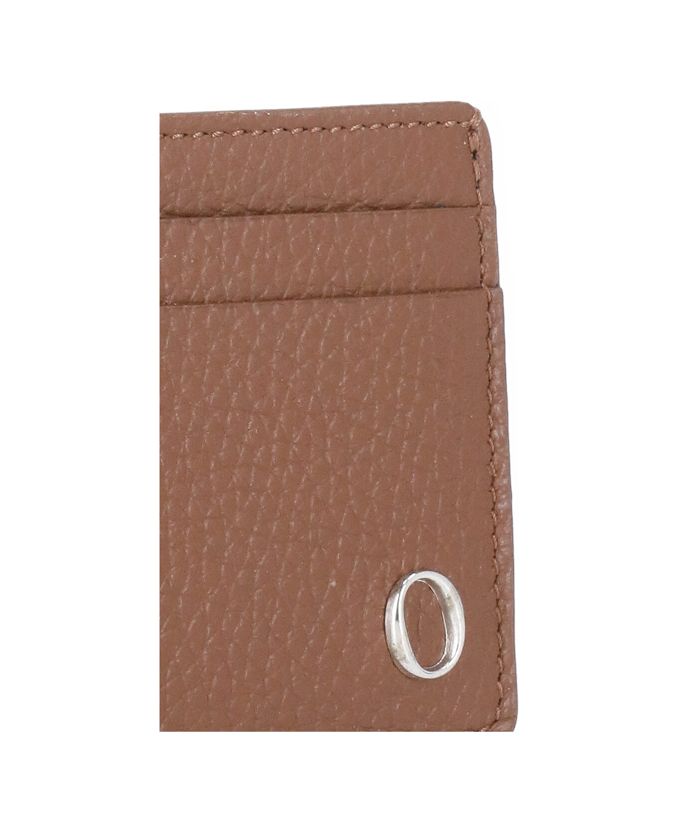 Orciani Micron Leather Cards Holder - Brown