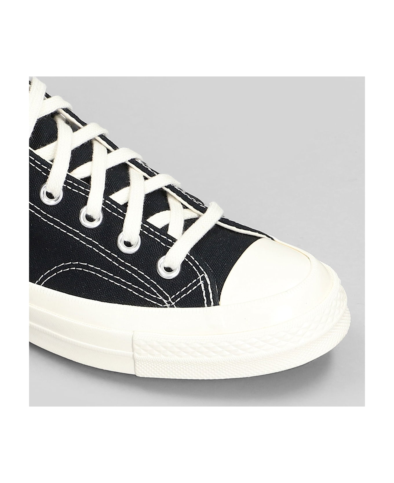 Comme des Garçons Play Chuck 70 Cdg Low Sneakers In Black Cotton - black