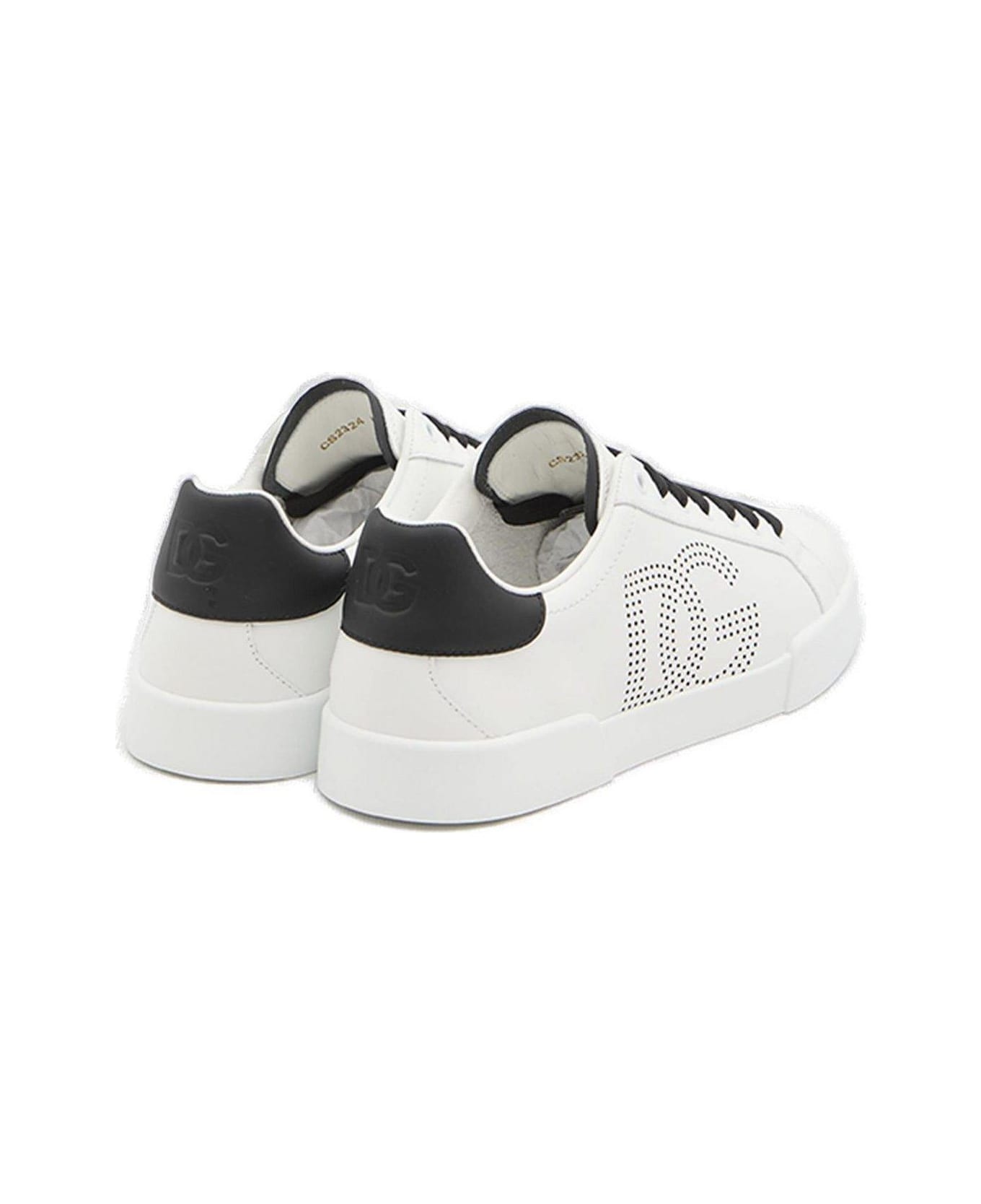 Dolce & Gabbana 'portofino' White Leather Sneakers - White
