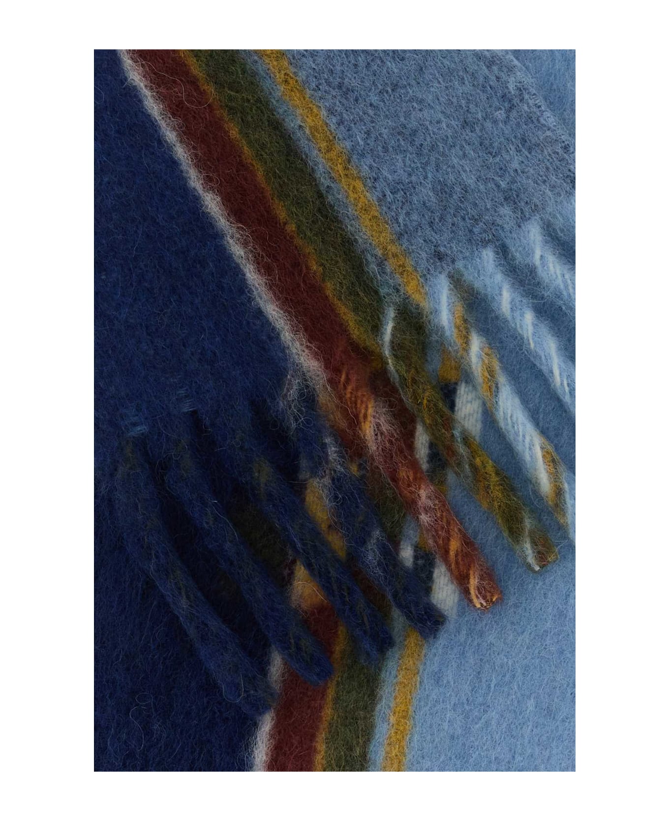 Marni Multicolor Mohair Blend Scarf - IRISBLUE