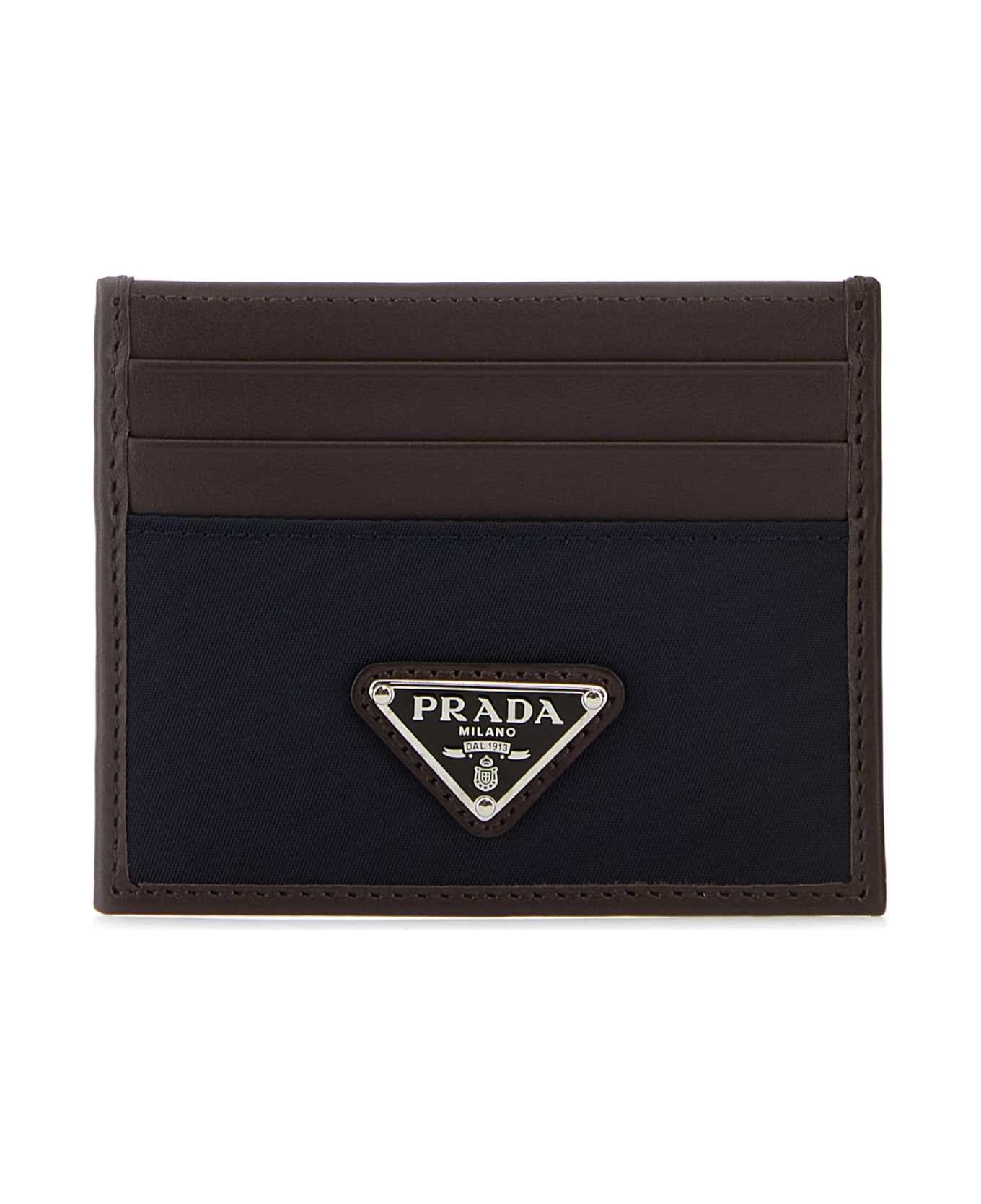 Prada Dark Brown Leather Card Holder - BLEU