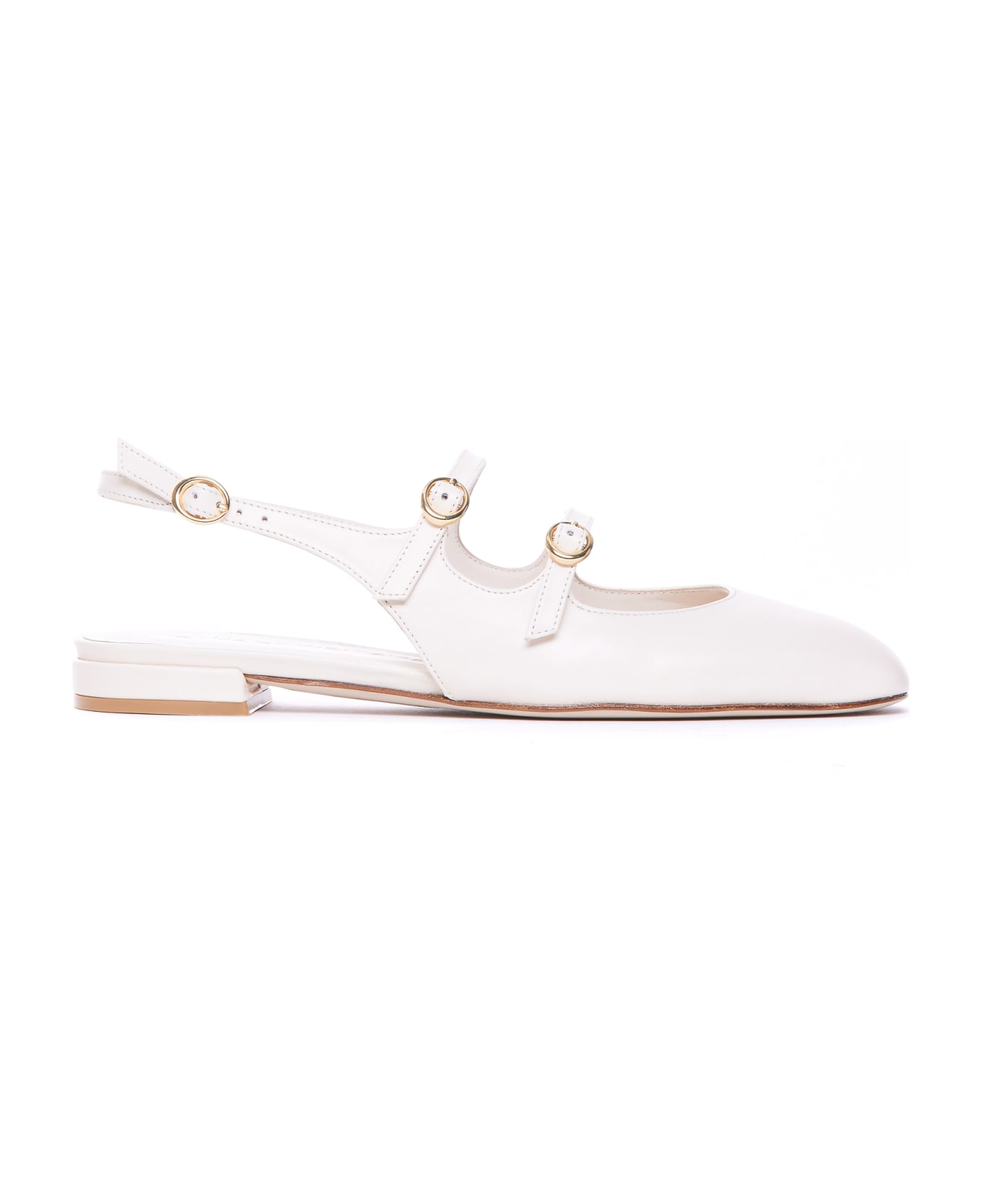 Stuart Weitzman Benni Flats - White